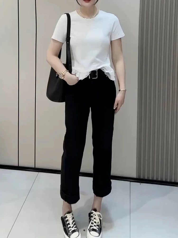 Джинсы женские с высокой талией, эластичные, черные, больших размеров, весна-лето, утягивающие, прямые, укороченные (7/8)
Джинсы женские с высокой талией, эластичные, черные, больших размеров, весна-лето, утягивающие, прямые, укороченные (7/8)