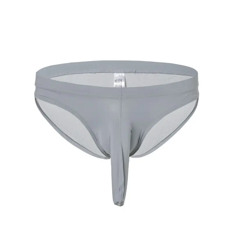 Men Solid Ice Silk Low Waist Briefs Extra Long U Convex Pouch Smooth Elastic Thin Sexy Underpants for Daily Casual Intimate Wear
Men Solid Ice Silk Low Waist Briefs Extra Long U Convex Pouch Smooth Elastic Thin Sexy Underpants for Daily Casual Intimate Wear