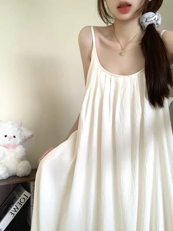 Pure Color Women's Summer Long Sleeve Dress with Chest Pad Casual Home Clothes Can Be Worn outside French Style Straight Cut
Pure Color Women's Summer Long Sleeve Dress with Chest Pad Casual Home Clothes Can Be Worn outside French Style Straight Cut