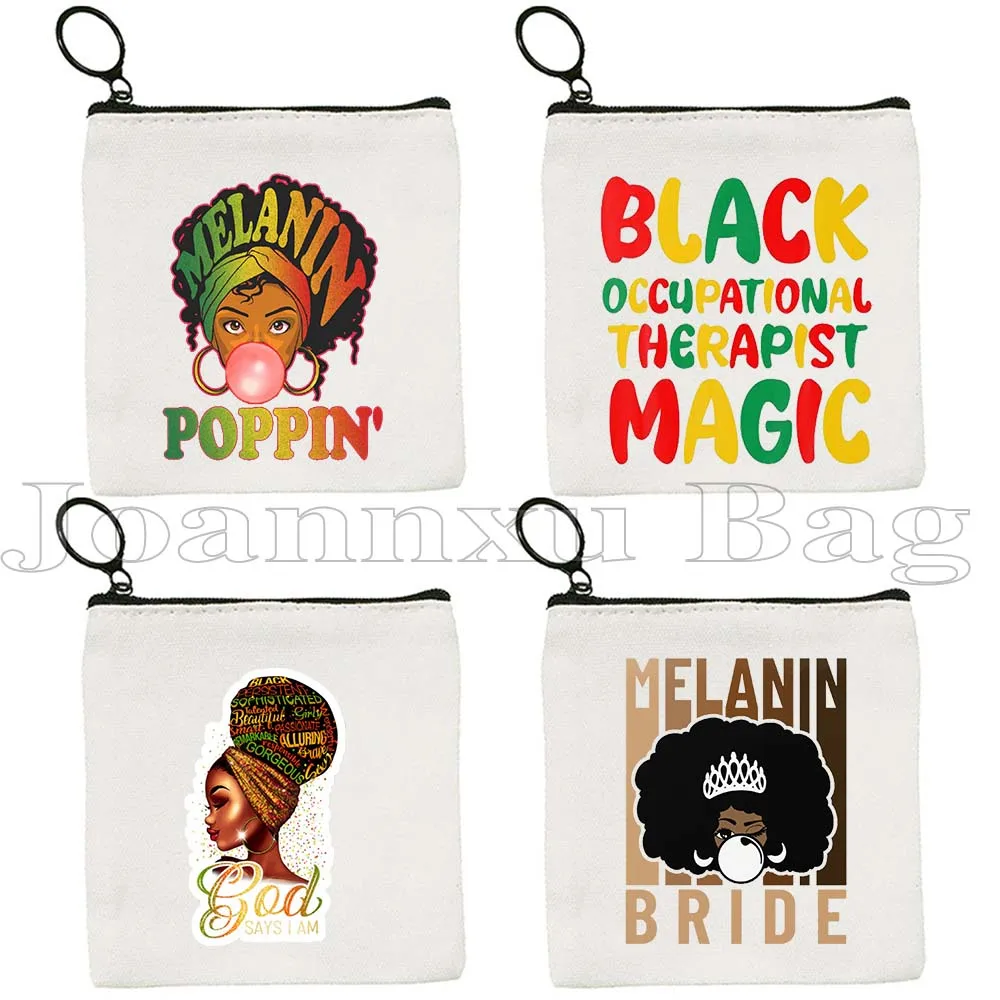 Afro Queen Melanin Poppin Magic Black History Month Woman African American Gifts Canvas Coin Purse Key Storage Bag Wallet Pouch
Afro Queen Melanin Poppin Magic Black History Month Woman African American Gifts Canvas Coin Purse Key Storage Bag Wallet Pouch