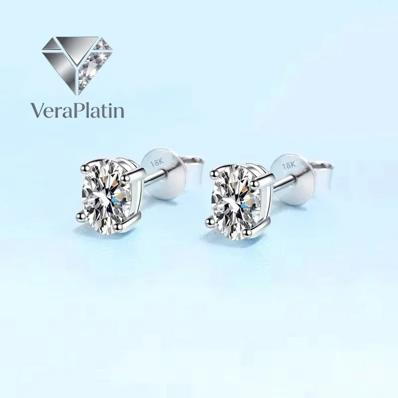 VeraPlatin Girl Friend Birthday Gift 18K White Gold 0.5/1/2CT Oval Moissanite Diamond Earplug Earrings PT950 Platinum Women Vale
VeraPlatin Girl Friend Birthday Gift 18K White Gold 0.5/1/2CT Oval Moissanite Diamond Earplug Earrings PT950 Platinum Women Vale