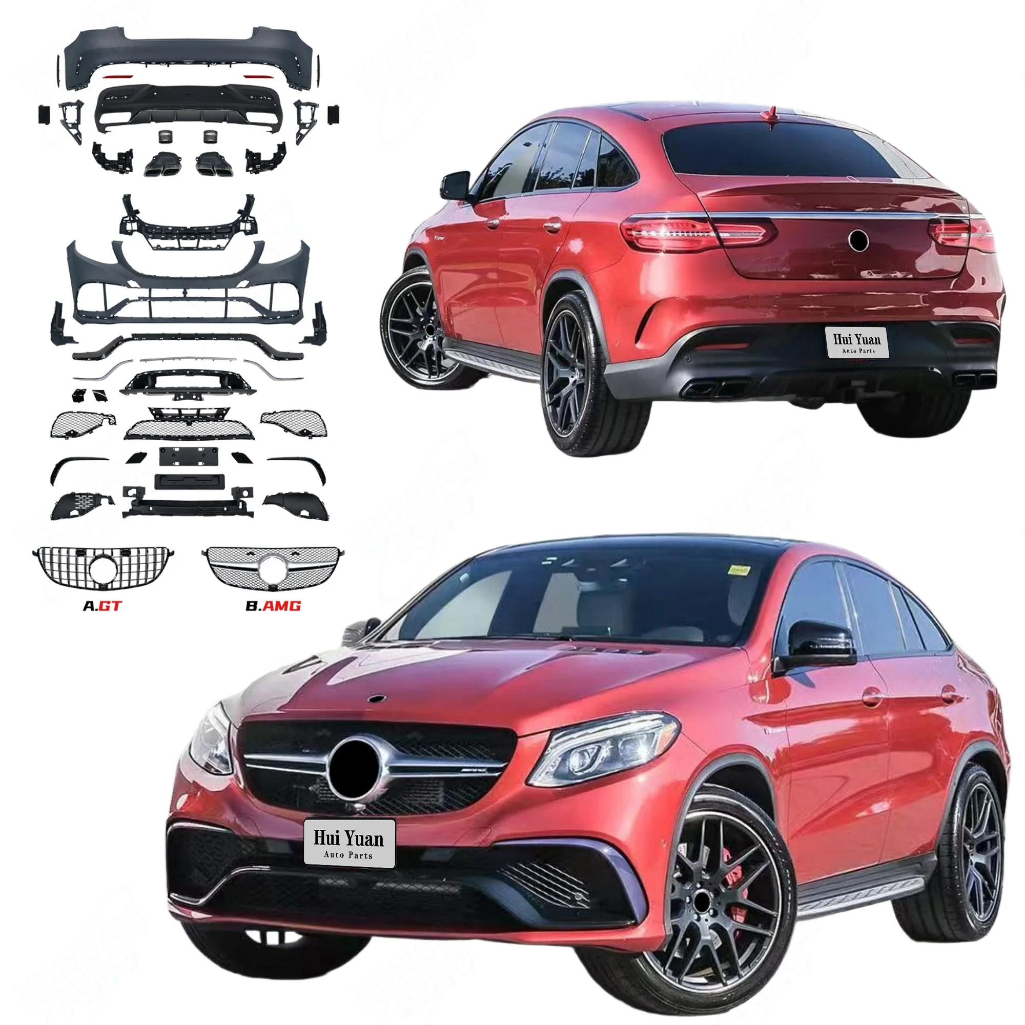 Auto Body Systems for GLE COUPE W292 2016-2019 to GLE63 Model Include Front Bumper Grille Rear Diffuser Tail Pipes
Auto Body Systems for GLE COUPE W292 2016-2019 to GLE63 Model Include Front Bumper Grille Rear Diffuser Tail Pipes