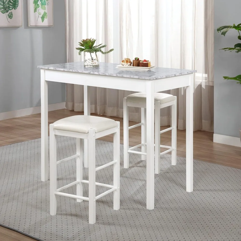Bar table, white 3-piece artificial marble tavern set, suitable for families (22.05 x 42.13 x 36.25 inches) modern bar table
Bar table, white 3-piece artificial marble tavern set, suitable for families (22.05 x 42.13 x 36.25 inches) modern bar table