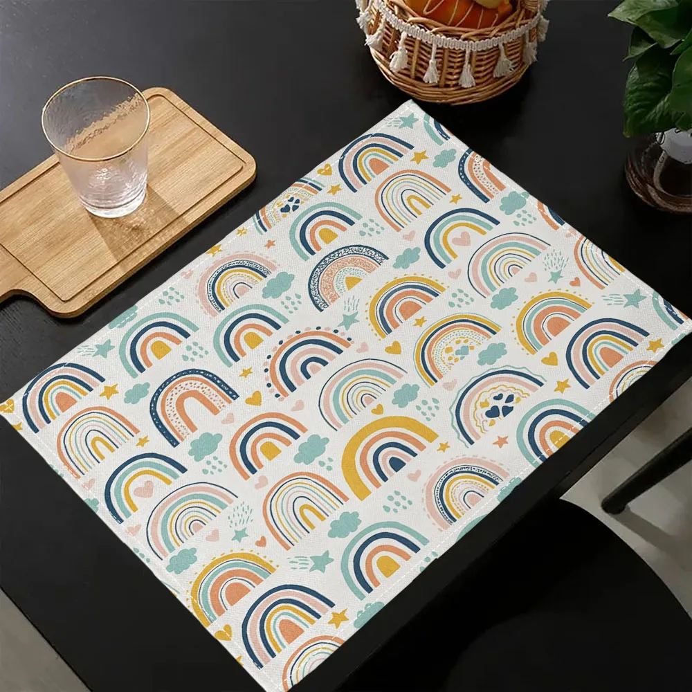 1PC Bohemian Rainbow Placemat Set Romantic Floral Design Linen Machine Washable for Home Decor 7.14
1PC Bohemian Rainbow Placemat Set Romantic Floral Design Linen Machine Washable for Home Decor 7.14