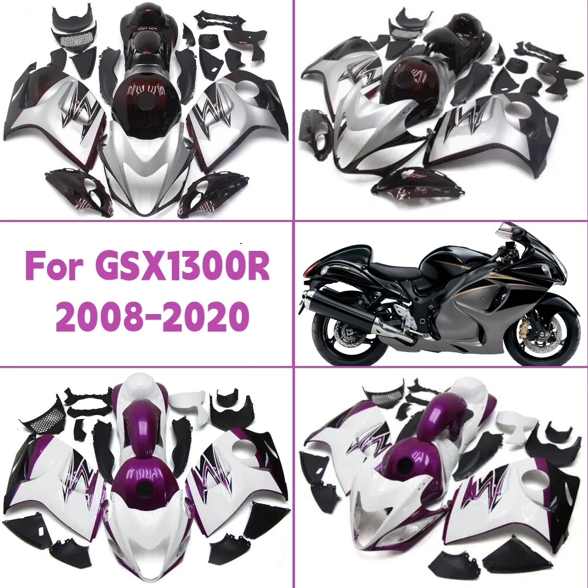 Fairings Fit 2008-2020 GSX1300R Custom ABS Painted Fairing Set Replacement Fit for 08-20 Suzuki GSX 1300R
Fairings Fit 2008-2020 GSX1300R Custom ABS Painted Fairing Set Replacement Fit for 08-20 Suzuki GSX 1300R