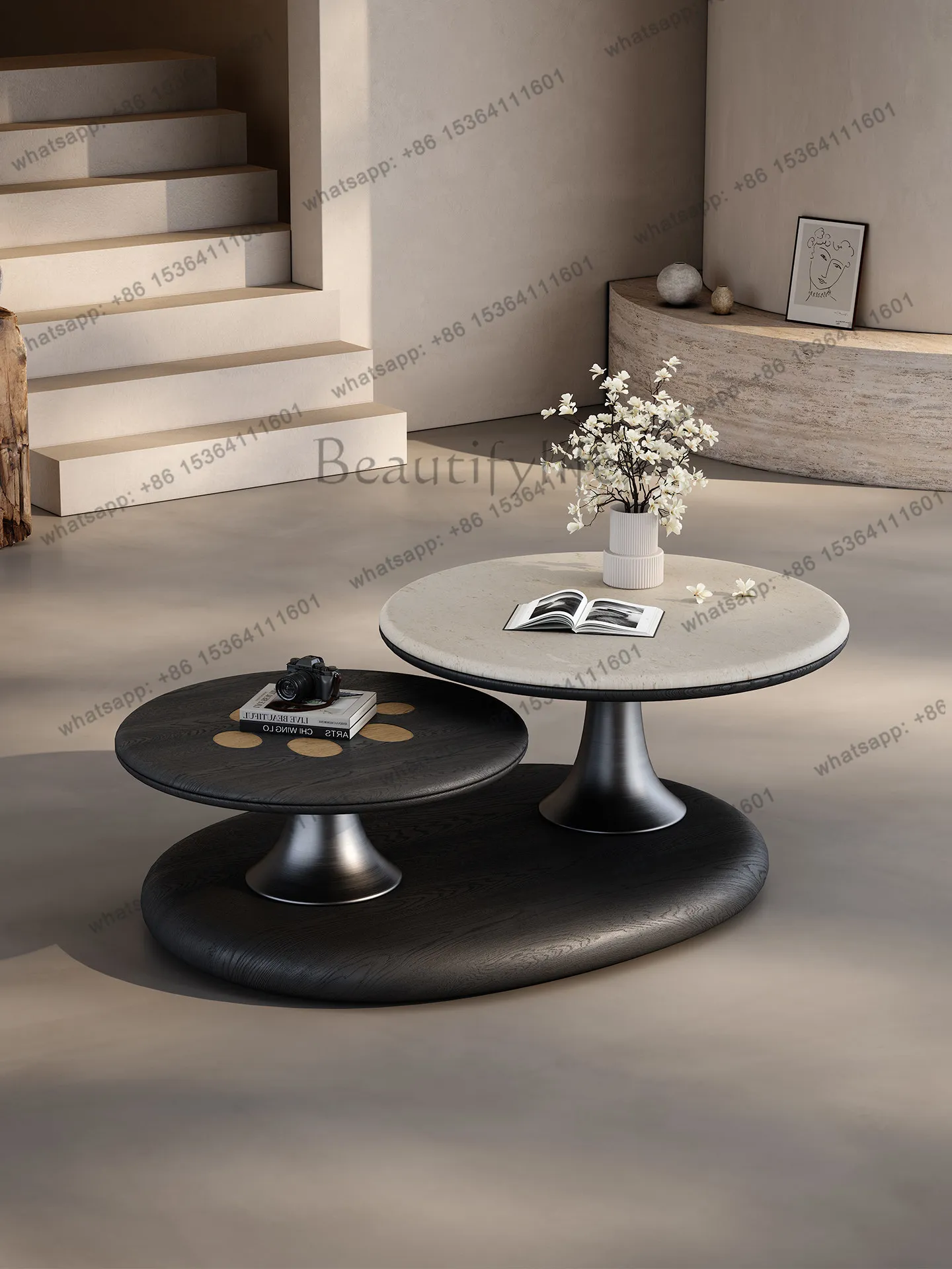Italian-style minimalist round coffee table, 2026 new living room home light luxury tea table
Italian-style minimalist round coffee table, 2026 new living room home light luxury tea table