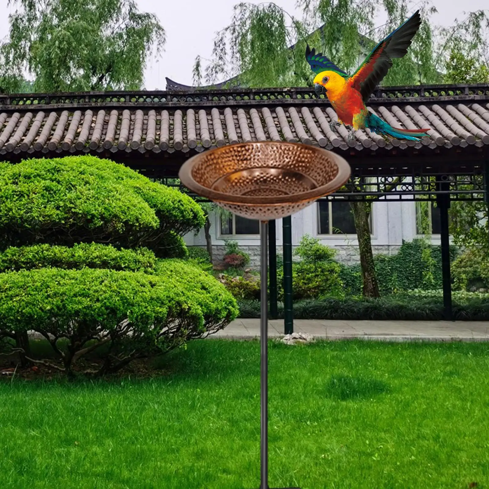 Iron Bird Bath with Garden Stakes Gift Landscape Feeding Station Bird Feeder Tray for Park Outdoor Attracting Birds Lawn Yard
Iron Bird Bath with Garden Stakes Gift Landscape Feeding Station Bird Feeder Tray for Park Outdoor Attracting Birds Lawn Yard