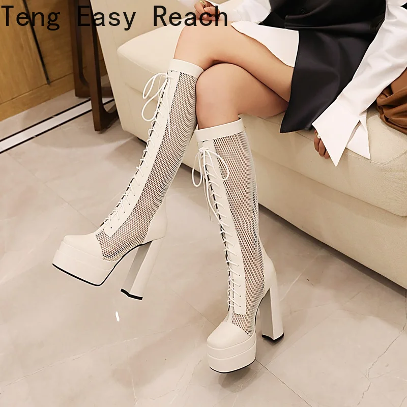 Fashion Summer Knee High Mesh Women's Boots Zipper Sexy Lace Mesh Boots Summer Cool Boots Breathable Women's Shoes
Fashion Summer Knee High Mesh Women's Boots Zipper Sexy Lace Mesh Boots Summer Cool Boots Breathable Women's Shoes