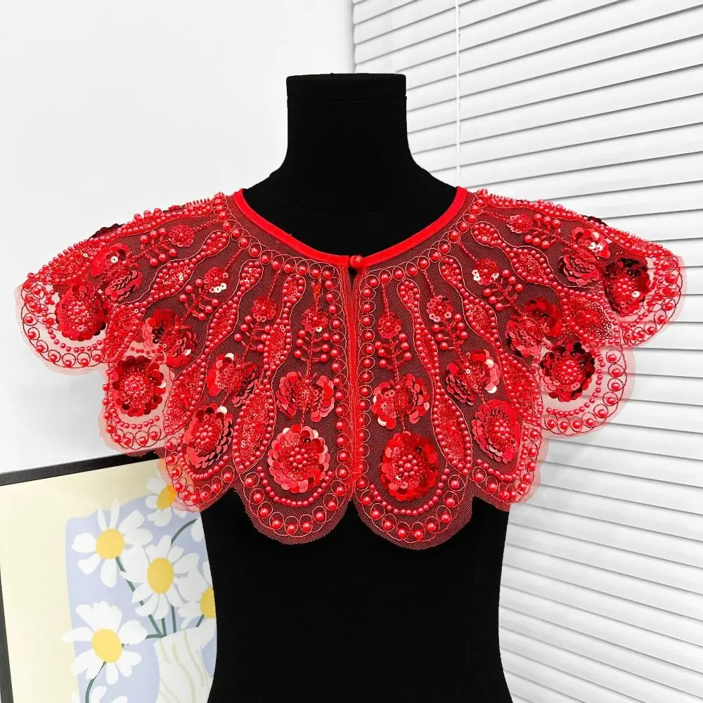 Detachable False Collar Embroidered Pattern Beaded Design Embroidery Neckline Sequined Embellishment Openwork Style
Detachable False Collar Embroidered Pattern Beaded Design Embroidery Neckline Sequined Embellishment Openwork Style