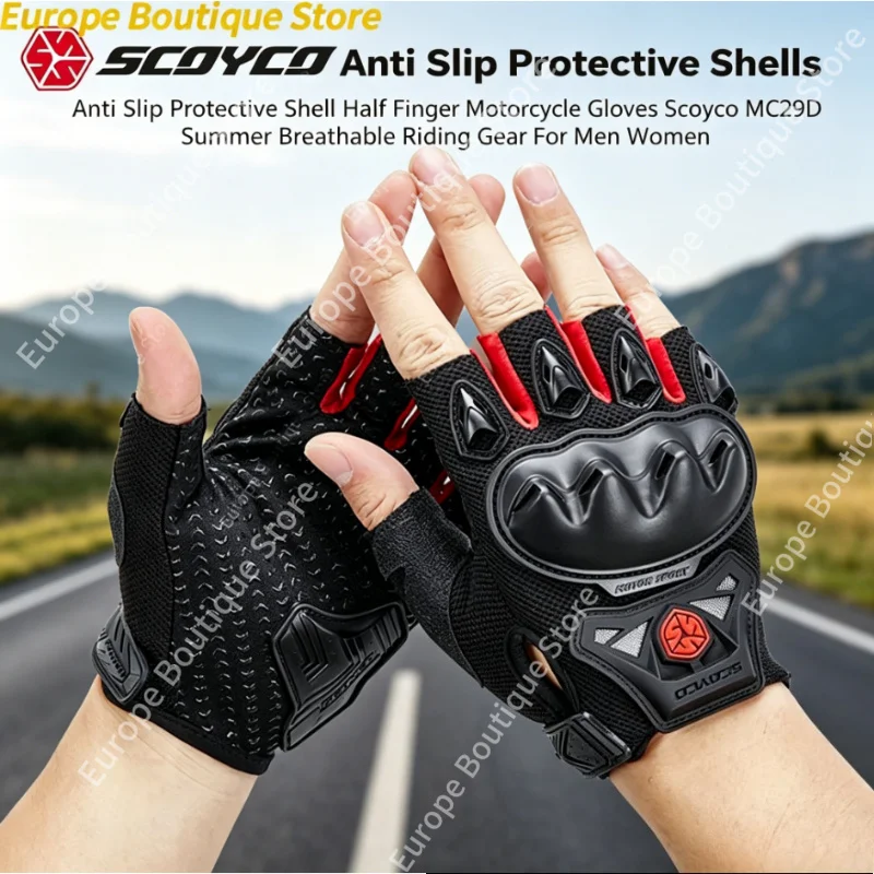 2026 NEW Scoyco MC29D Half Finger Motorcycle Gloves Anti Slip Protective Shell Summer Breathable Riding Gear for Men Women
2026 NEW Scoyco MC29D Half Finger Motorcycle Gloves Anti Slip Protective Shell Summer Breathable Riding Gear for Men Women