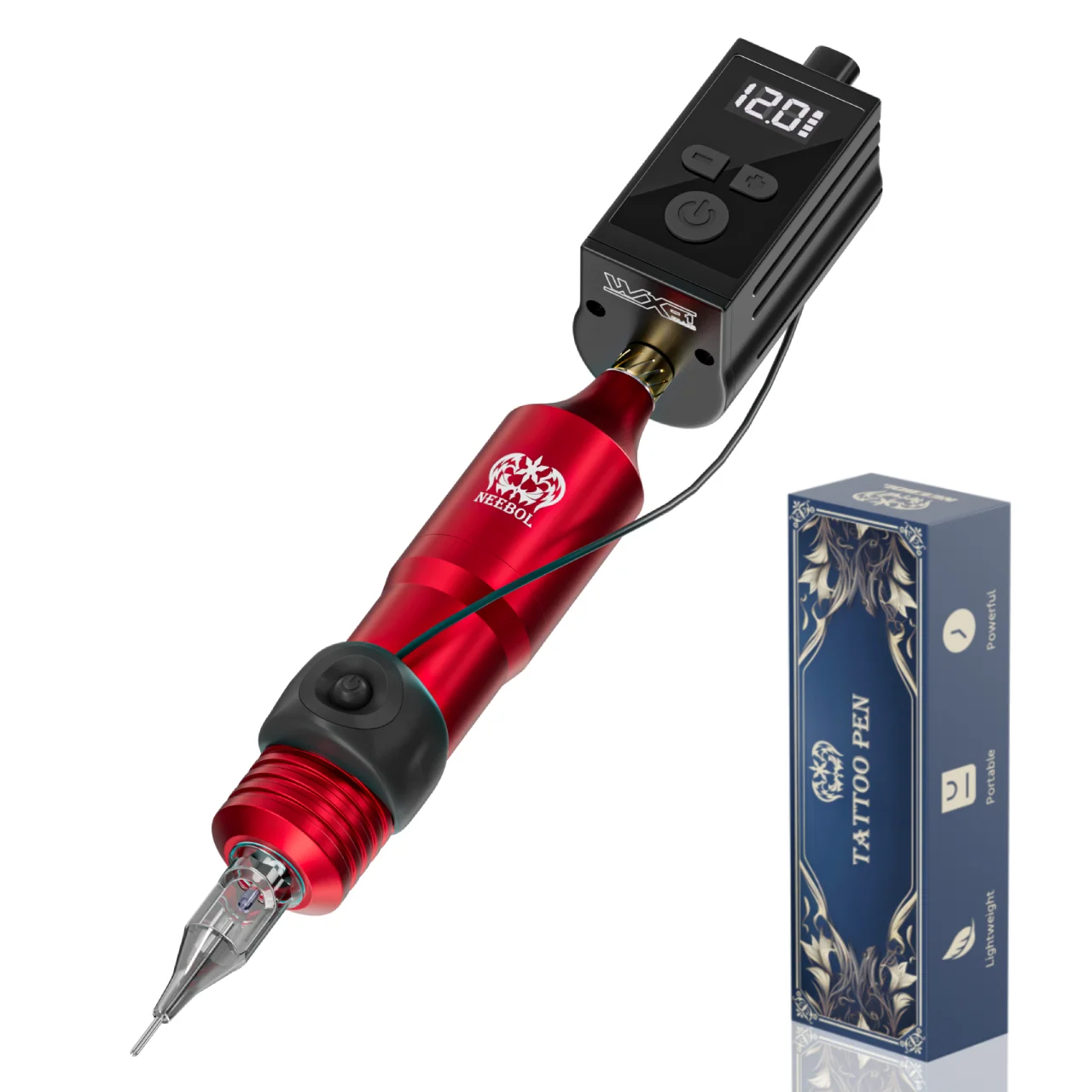 Wireless Tattoo Pen Machine, Rotary Tattoo Gun with powerful motor, Digital LED Display, Tattoo Equipment Supply for Skin
Wireless Tattoo Pen Machine, Rotary Tattoo Gun with powerful motor, Digital LED Display, Tattoo Equipment Supply for Skin