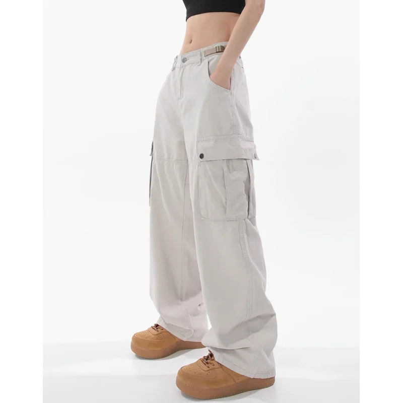 Apricot Cargo Pants Women Solid American High Waist Streetwear Autumn Fashion Trendy Personality NEW Black Straight Trousers
Apricot Cargo Pants Women Solid American High Waist Streetwear Autumn Fashion Trendy Personality NEW Black Straight Trousers