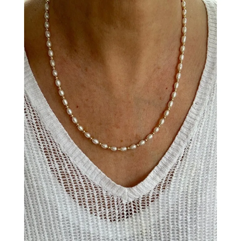 Hengsheng 3-4mm Mini Rice Shape Freshwater Cultured Pearl Necklaces for Women 40cm 45cm 50cm Real Pearl Necklace Jewelry Gift
Hengsheng 3-4mm Mini Rice Shape Freshwater Cultured Pearl Necklaces for Women 40cm 45cm 50cm Real Pearl Necklace Jewelry Gift