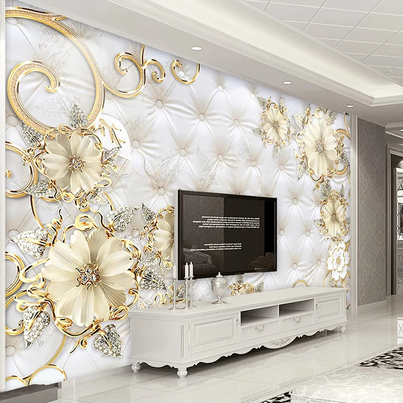 Customized European Jewelry Flower Soft Bag Mural Luxury Living Room Sofa TV Background Imitation Leather Pattern Wallpaper 8d
Customized European Jewelry Flower Soft Bag Mural Luxury Living Room Sofa TV Background Imitation Leather Pattern Wallpaper 8d