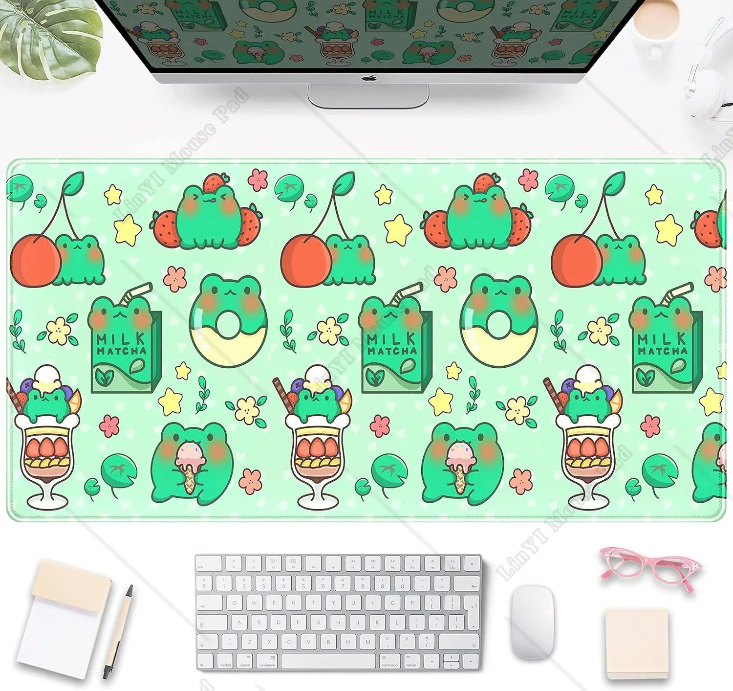 Настольный коврик Kawaii с рисунком лягушки, Зеленый Настольный коврик с рисунком аниме, милый большой игровой коврик для мыши для ноутбука, компьютера, офиса, настольные коврики, аксессуары
Настольный коврик Kawaii с рисунком лягушки, Зеленый Настольный коврик с рисунком аниме, милый большой игровой коврик для мыши для ноутбука, компьютера, офиса, настольные коврики, аксессуары