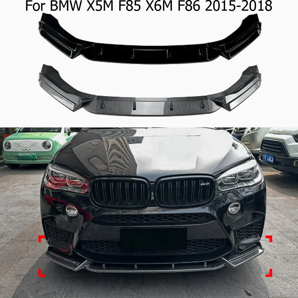 For BMW X5M F85 X6M F86 2015-2018 Front Bumper Spoiler Lip Gloss Black/Carbon Fiber Look Lower Splitter Blade Protector
For BMW X5M F85 X6M F86 2015-2018 Front Bumper Spoiler Lip Gloss Black/Carbon Fiber Look Lower Splitter Blade Protector