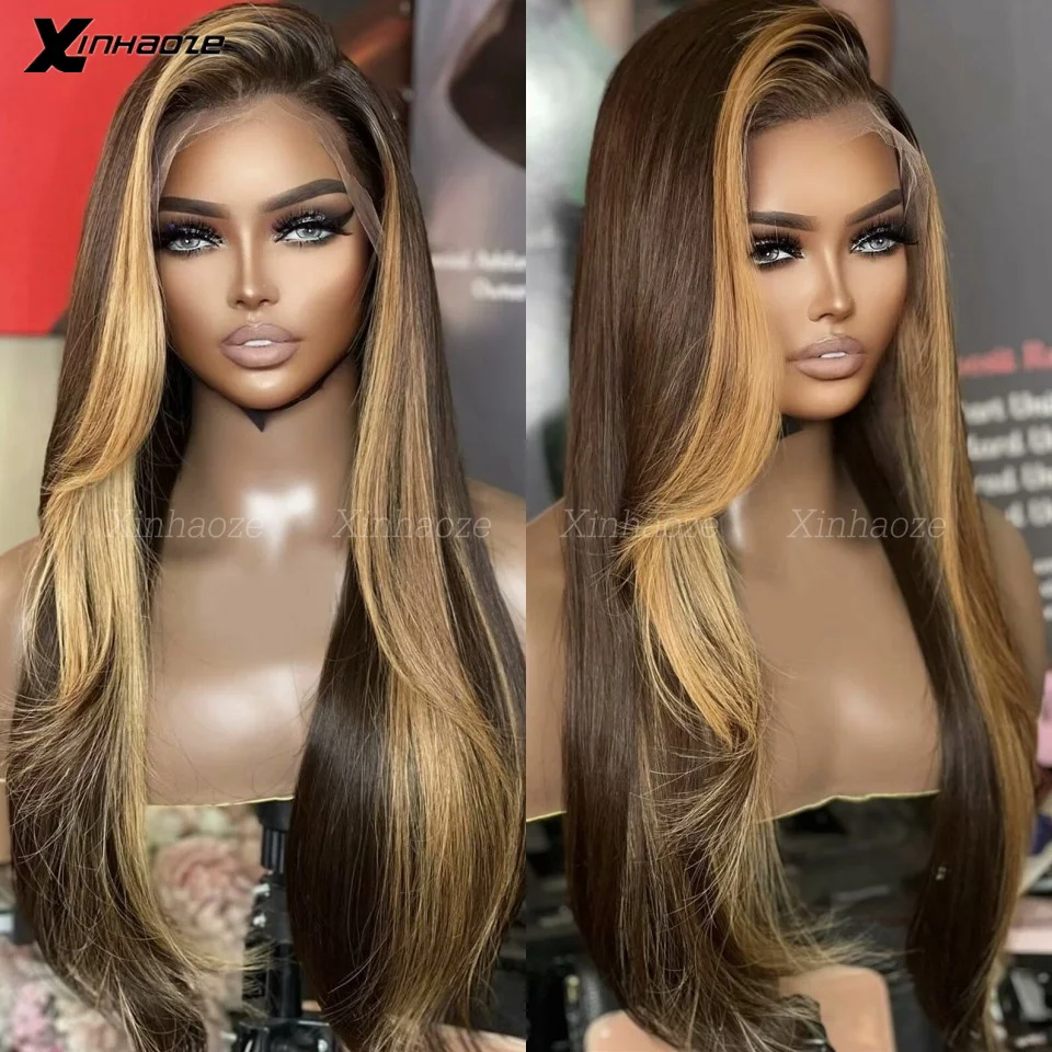 Ombre Brown Blonde Colored HD 13x6 Lace Frontal Wig Pre-Plucked Honey Blonde Ponytail Straight Human Hair Wigs For Black Women
Ombre Brown Blonde Colored HD 13x6 Lace Frontal Wig Pre-Plucked Honey Blonde Ponytail Straight Human Hair Wigs For Black Women