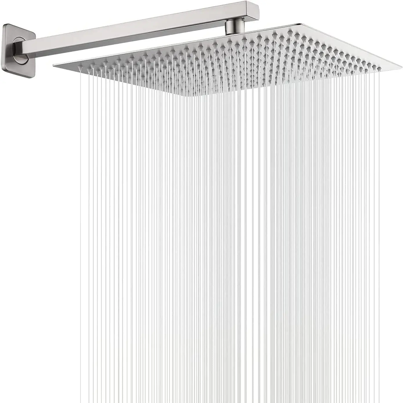 12 Inch Square Stainless Steel Rainfall Shower Head With Extension Arm Matte Black
12 Inch Square Stainless Steel Rainfall Shower Head With Extension Arm Matte Black