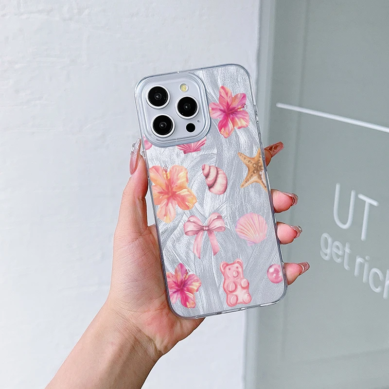 Аксессуары с розовым цветком. Чехол для телефона с узором для iPhone 17 Air 16 16e 15 14 13 12 11 Pro Max 8 7 Plus. Блестящая задняя крышка.
Аксессуары с розовым цветком. Чехол для телефона с узором для iPhone 17 Air 16 16e 15 14 13 12 11 Pro Max 8 7 Plus. Блестящая задняя крышка.