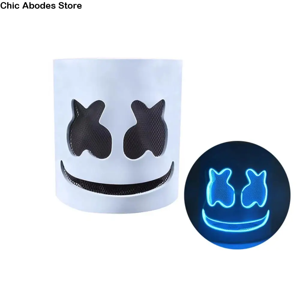 Cool LED Halloween Luminous Head Cover Neon Plastic DJ Marshmallow Mask Universal Glowing Cosplay Headgear Pub
Cool LED Halloween Luminous Head Cover Neon Plastic DJ Marshmallow Mask Universal Glowing Cosplay Headgear Pub