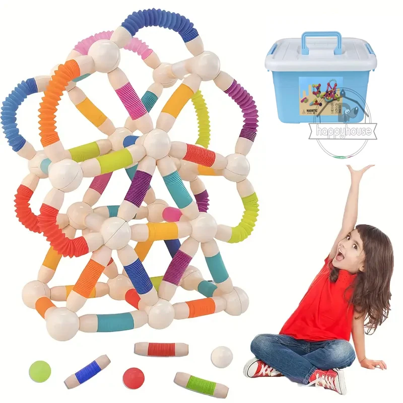 Flexible Retractable Magnetic Stick Building Toy Set Magnetic Constructor Blocks Set Toys for kid Boys Girls Magnetic Tube Block
Flexible Retractable Magnetic Stick Building Toy Set Magnetic Constructor Blocks Set Toys for kid Boys Girls Magnetic Tube Block