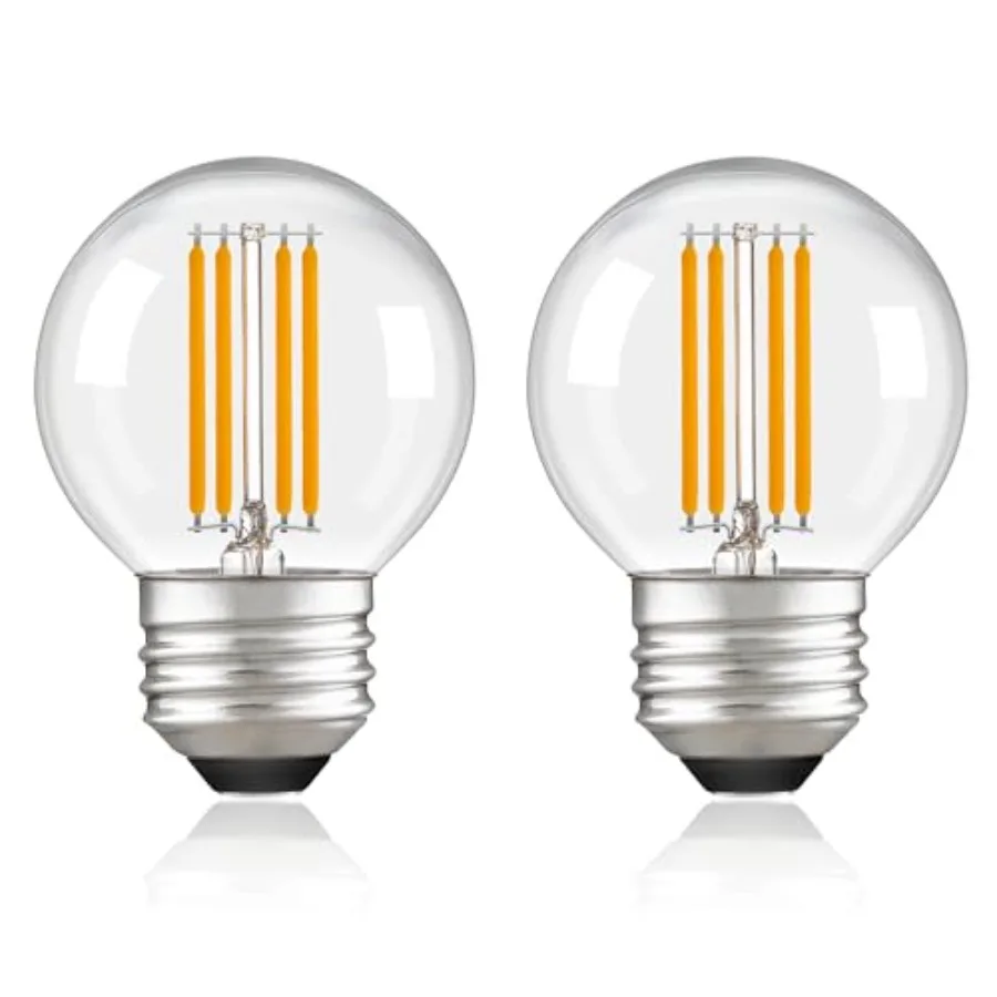 Dimmable LED G16.5 Light Bulb 40W Equal 4W, Small Round Light Bulbs Globe Short Light Bulbs for Chandelier, Lamp, Bathroom Vani
Dimmable LED G16.5 Light Bulb 40W Equal 4W, Small Round Light Bulbs Globe Short Light Bulbs for Chandelier, Lamp, Bathroom Vani