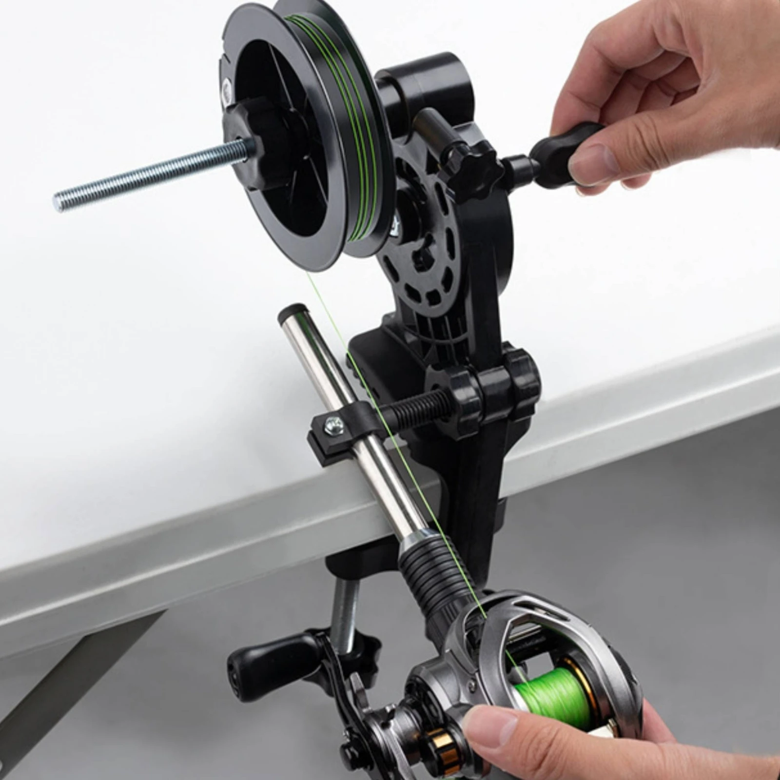 Fishing Reel Line Spooler 3 Bearing Design Reel Line Winder Sturdy Nylon Body Compact for Anglers
Fishing Reel Line Spooler 3 Bearing Design Reel Line Winder Sturdy Nylon Body Compact for Anglers