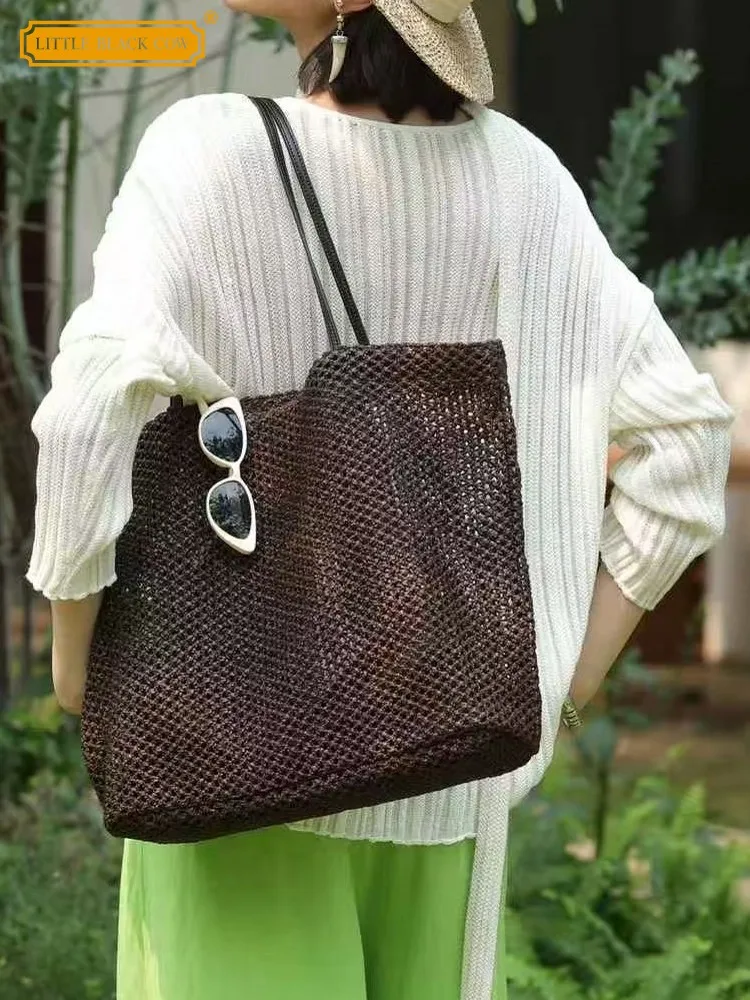 Women Summer Holiday Travel Large Capacity Bucket Bag Handmade Straw Weave Underarm Bags Leather Spliced Casual Totes Handbag
Women Summer Holiday Travel Large Capacity Bucket Bag Handmade Straw Weave Underarm Bags Leather Spliced Casual Totes Handbag