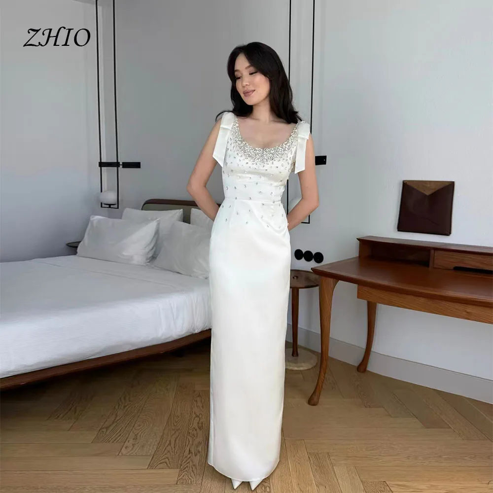 ZHIO Exquisite Beads Evening Dress O-Neck Bow Sleeveless Floor Length Ivory Satin Formal Occasion Celebration Dresses Custmized
ZHIO Exquisite Beads Evening Dress O-Neck Bow Sleeveless Floor Length Ivory Satin Formal Occasion Celebration Dresses Custmized