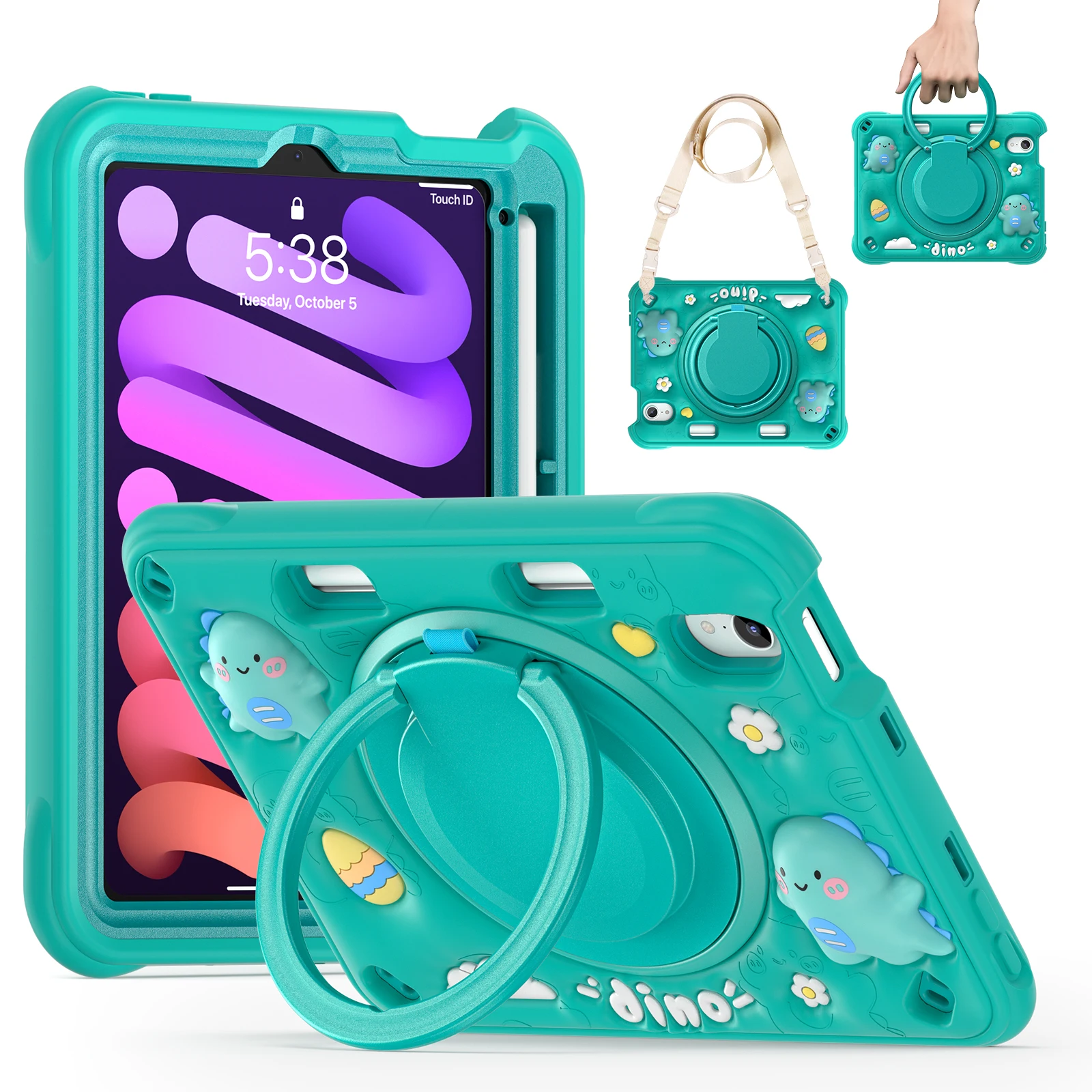 Универсальный чехол с вращающейся ручкой для iPad Mini A17 Pro 2024 6 2021 8,3 A2993 A2995 A2996 A2567 A2568 A2569 Детский чехол с мультяшным рисунком
Универсальный чехол с вращающейся ручкой для iPad Mini A17 Pro 2024 6 2021 8,3 A2993 A2995 A2996 A2567 A2568 A2569 Детский чехол с мультяшным рисунком