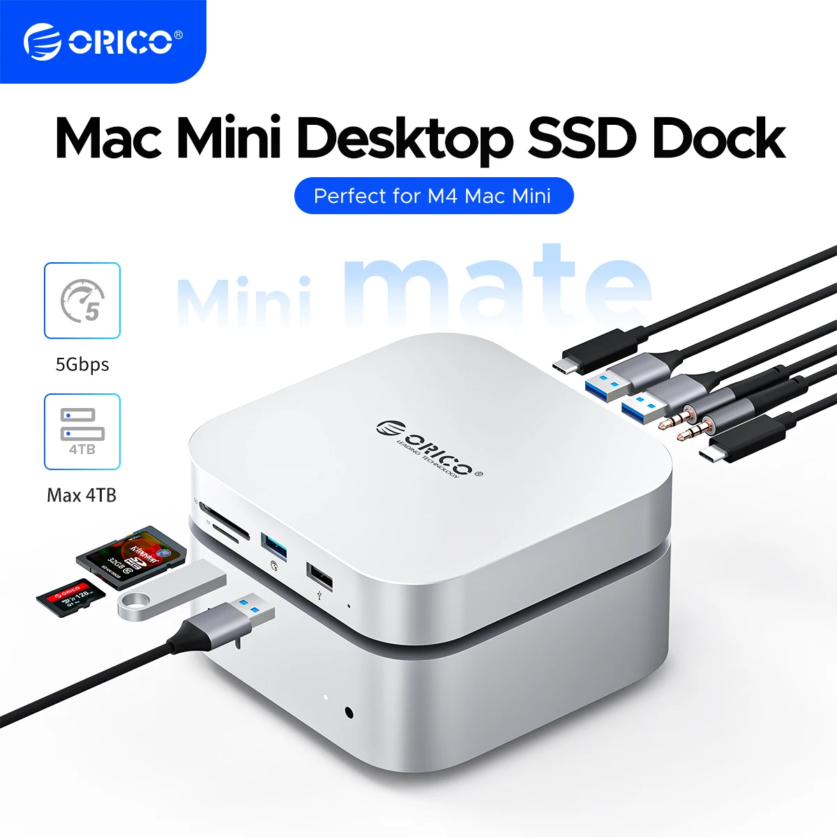 ORICO MiniMate Docking Station 512GB 1TB 2TB 4TB External SSD Storage Expansion 5Gbps Desktop Dock for MacMini 4 Dock & Stand
ORICO MiniMate Docking Station 512GB 1TB 2TB 4TB External SSD Storage Expansion 5Gbps Desktop Dock for MacMini 4 Dock & Stand