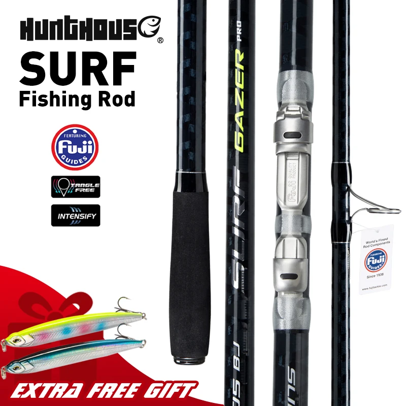 Hunthouse Surfcasting Spinning Gazer Surf Fishing Rod 100-250g Fuji Guide Reel Seat Carbon Fiber 4.25m 4.05m 3 Section Beach
Hunthouse Surfcasting Spinning Gazer Surf Fishing Rod 100-250g Fuji Guide Reel Seat Carbon Fiber 4.25m 4.05m 3 Section Beach