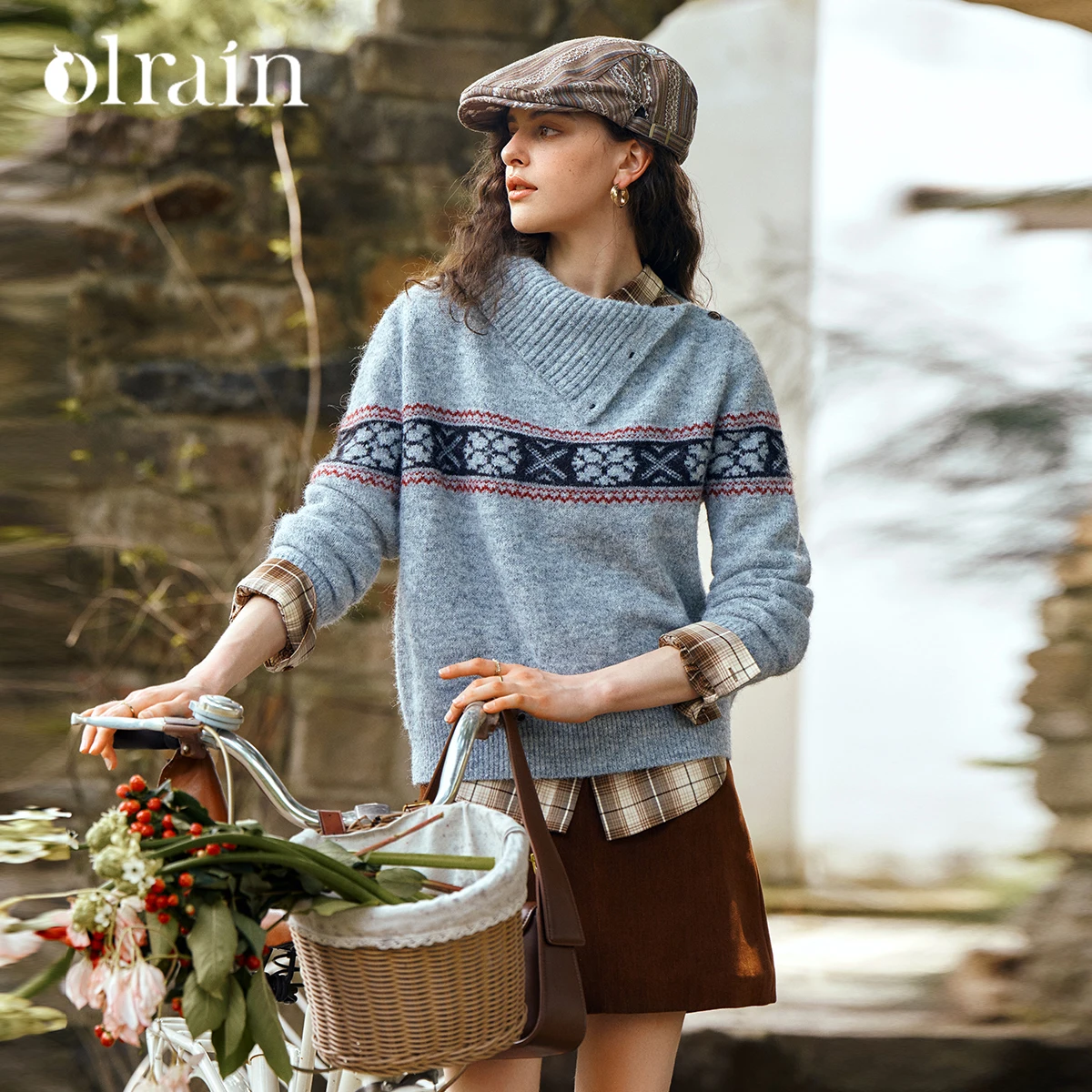 OLrain, осенние повседневные свитера для женщин, новинка 2025, жаккардовый пуловер с неровным воротником, свободные вязаные топы O57QM001035
OLrain, осенние повседневные свитера для женщин, новинка 2025, жаккардовый пуловер с неровным воротником, свободные вязаные топы O57QM001035