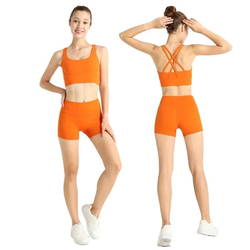 Summer New 2 piece Sportswear Yoga Shorts Breathable Fitness Suit Cross Straps Bra High Waist Shorts Cycling Running Set️
Summer New 2 piece Sportswear Yoga Shorts Breathable Fitness Suit Cross Straps Bra High Waist Shorts Cycling Running Set️