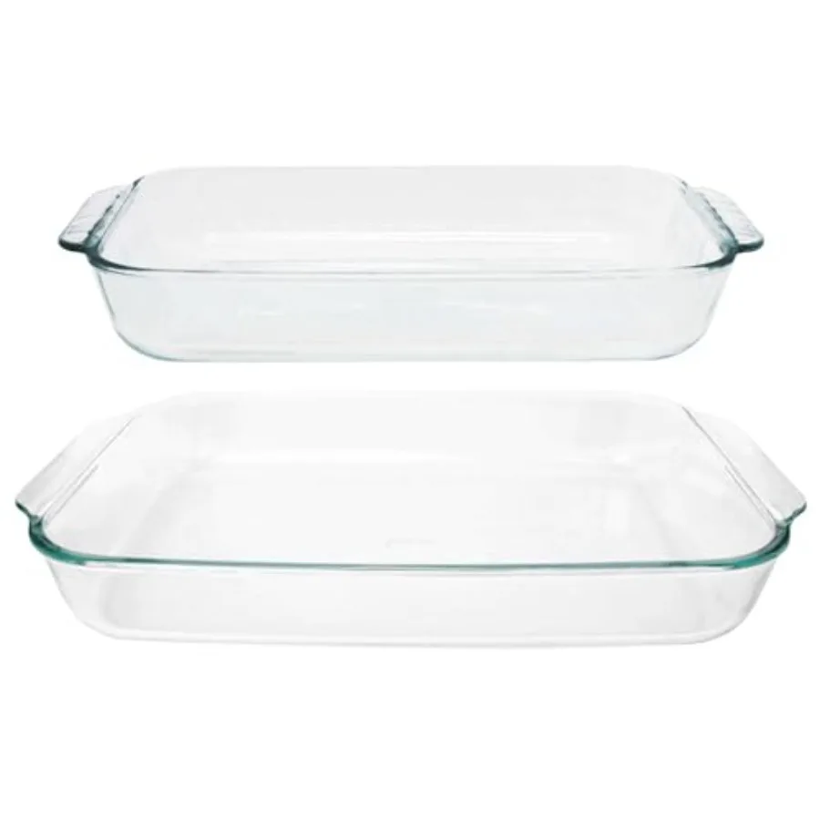 Basics Clear Glass Oblong Baking Dish Set, 2-Piece Value Pack 3-Quart and 2-Quart - Oven, Microwave and Dishwasher Safe, Perfec
Basics Clear Glass Oblong Baking Dish Set, 2-Piece Value Pack 3-Quart and 2-Quart - Oven, Microwave and Dishwasher Safe, Perfec