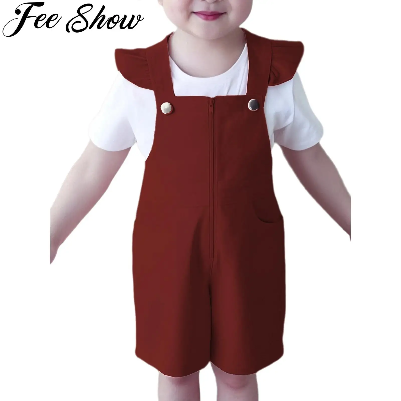 Toddler Girls Summer Clothes Sweet Rompers Adjustable Ruffled Spaghetti Strap Zipper Overalls Bodysuit with Pockets Daily Wear
Toddler Girls Summer Clothes Sweet Rompers Adjustable Ruffled Spaghetti Strap Zipper Overalls Bodysuit with Pockets Daily Wear