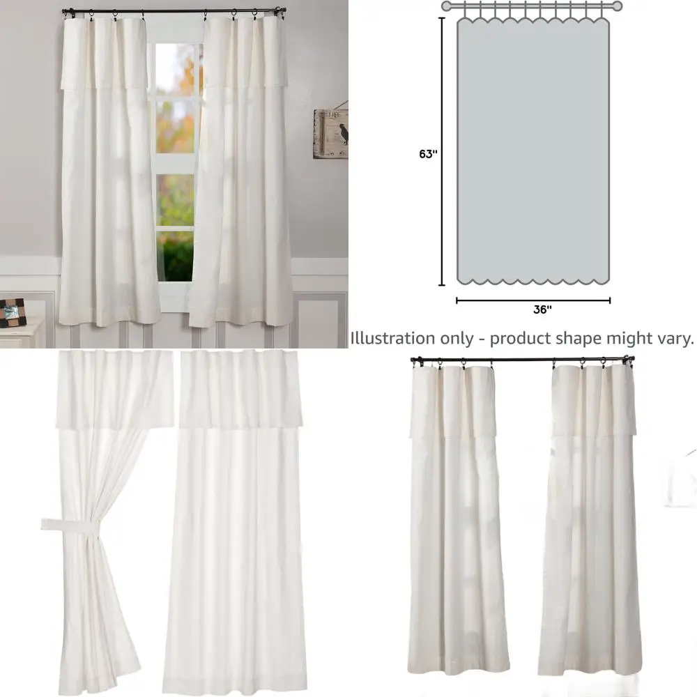 Pair of 63 Long 36 Wide Window Curtains with Matching Valance
Pair of 63 Long 36 Wide Window Curtains with Matching Valance