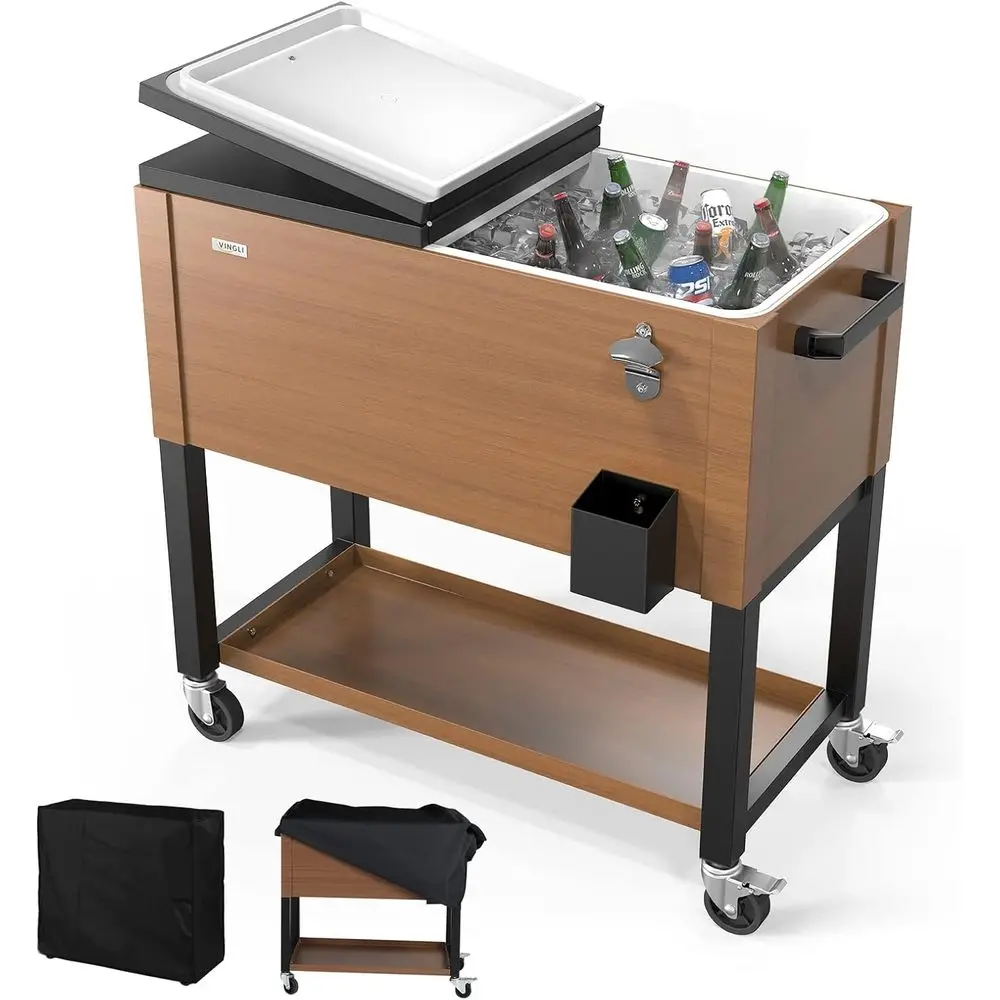 Портативный 80-литровый переносной холодильник на колесах, тележка для напитков для вечеринок на открытом воздухе и террасах
Портативный 80-литровый переносной холодильник на колесах, тележка для напитков для вечеринок на открытом воздухе и террасах