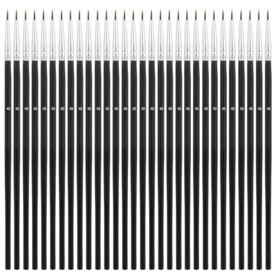 30 Pcs Tiny Detail Paint Brushes, #0 Fine Tip Paint Brush Miniature Fine Paint Liner Brush for Crafts Painting Watercolor Acryl
30 Pcs Tiny Detail Paint Brushes, #0 Fine Tip Paint Brush Miniature Fine Paint Liner Brush for Crafts Painting Watercolor Acryl