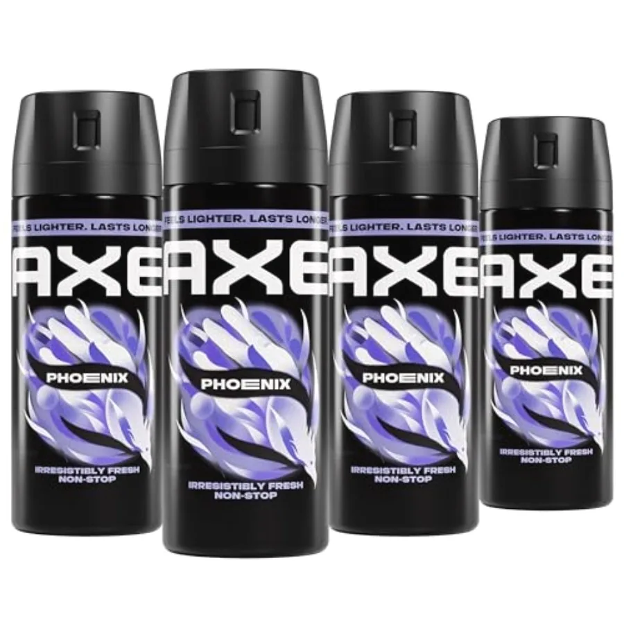 AXE Body Spray Phoenix 4 Count Apollo 48 Hour All Over Fresh Aluminum Free 2.9 oz
AXE Body Spray Phoenix 4 Count Apollo 48 Hour All Over Fresh Aluminum Free 2.9 oz