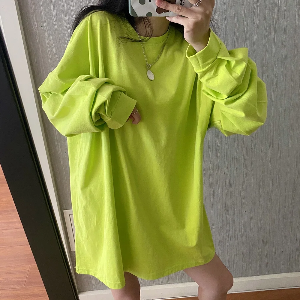 Футболка Aami Pure Color свободного кроя с длинным рукавом, тонкая, с защитой от солнца, повседневная, хлопковая, с круглым вырезом
Футболка Aami Pure Color свободного кроя с длинным рукавом, тонкая, с защитой от солнца, повседневная, хлопковая, с круглым вырезом