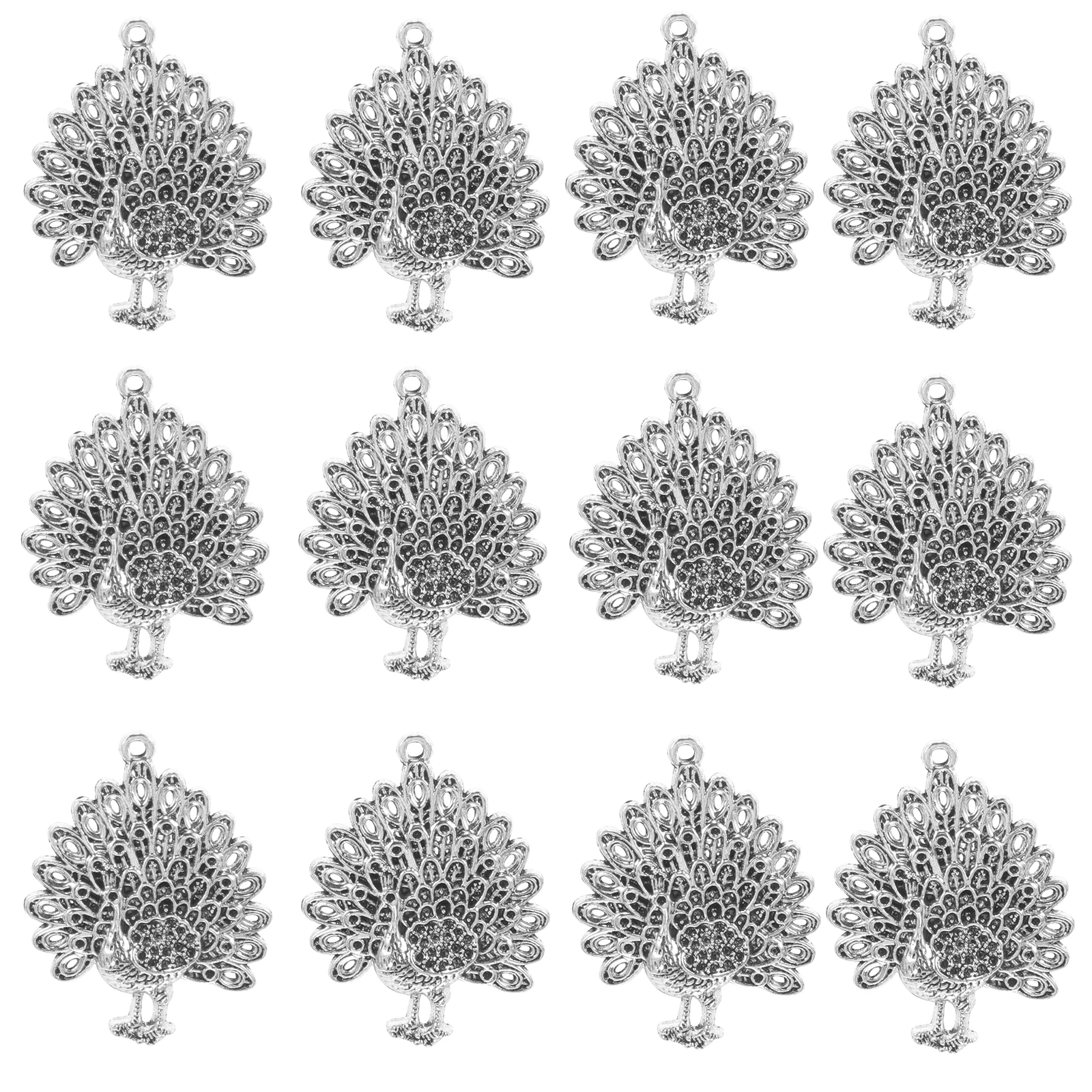 50pcs Vintage Peacock Earrings Pendant Alloy Charms DIY Jewelry Accessories Decorative Pendants Necklace Ear Rings Craft 
50pcs Vintage Peacock Earrings Pendant Alloy Charms DIY Jewelry Accessories Decorative Pendants Necklace Ear Rings Craft