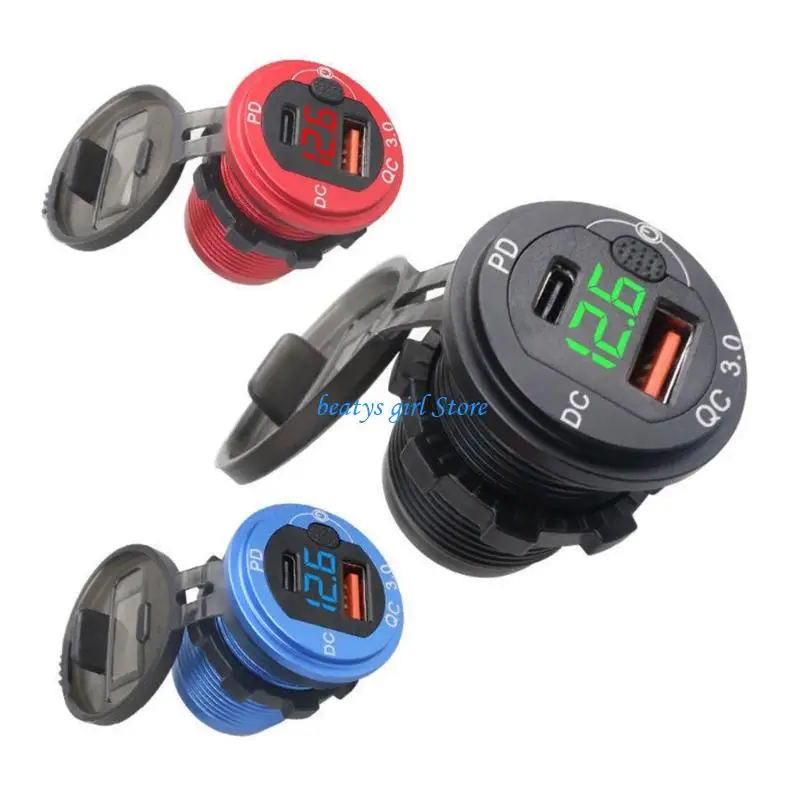 C7AB 12V-24V USB Charging Outlet for Car Interior, C and A Outputs, Digital Power Readout, Recessed Mount Module for Truck Use
C7AB 12V-24V USB Charging Outlet for Car Interior, C and A Outputs, Digital Power Readout, Recessed Mount Module for Truck Use
