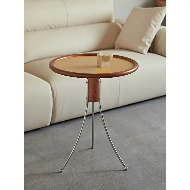 Solid wood edge, cherry wood stainless steel, antique coffee table in the living room
Solid wood edge, cherry wood stainless steel, antique coffee table in the living room