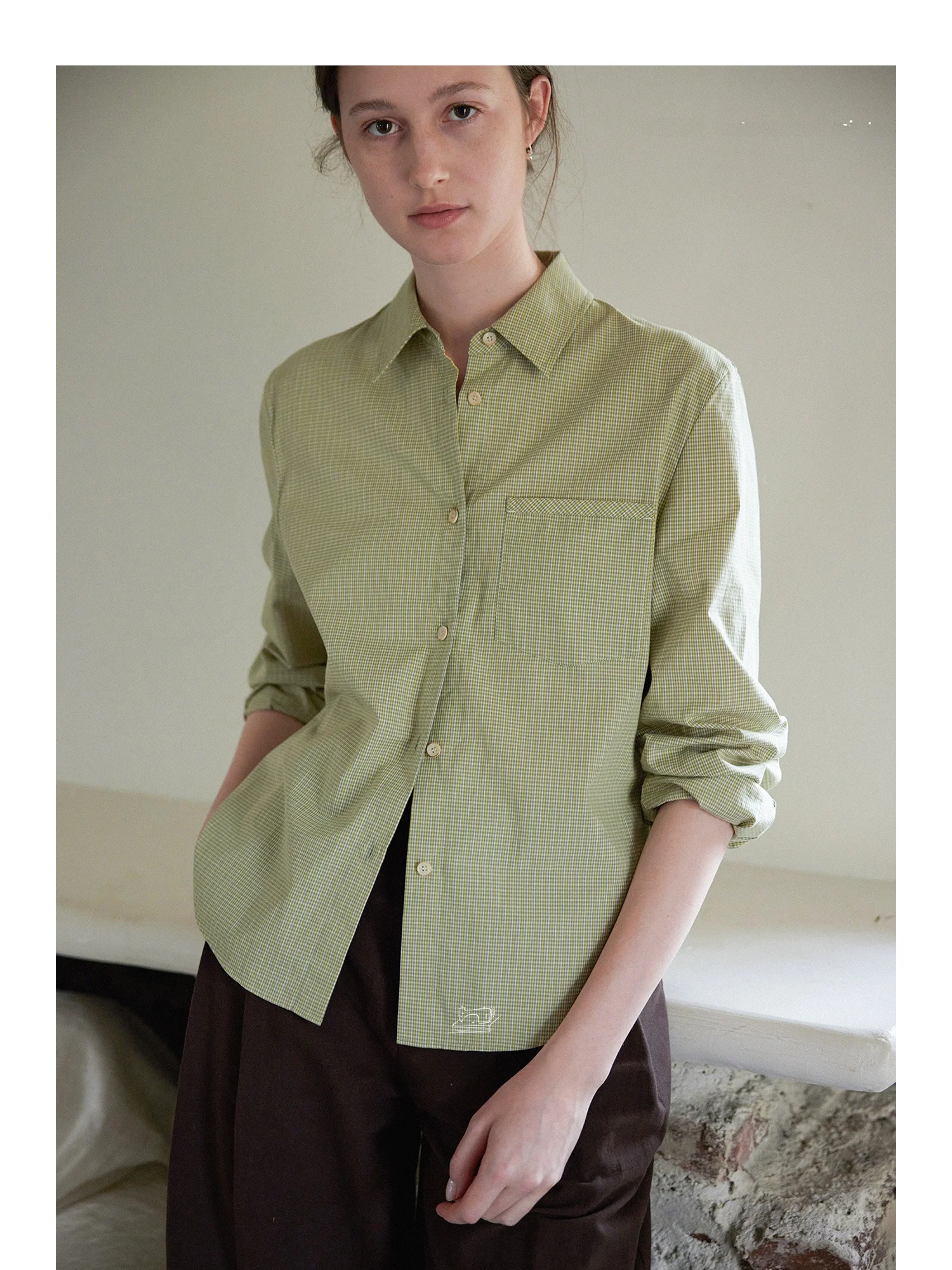 Nice People 2025AW Color Woven Pure Cotton High Intelligence Small Grid Shirt Women's Commute Style Long Sleeve Button down
Nice People 2025AW Color Woven Pure Cotton High Intelligence Small Grid Shirt Women's Commute Style Long Sleeve Button down