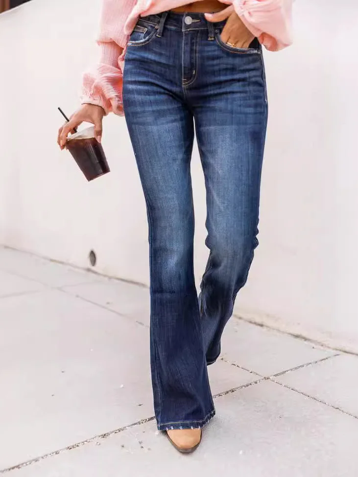 High Waist Stretchy Flared Pants Women's Quality Fashion Cross-Border Denim Jeans Mid-Aged plus Size Cotton Blend
High Waist Stretchy Flared Pants Women's Quality Fashion Cross-Border Denim Jeans Mid-Aged plus Size Cotton Blend