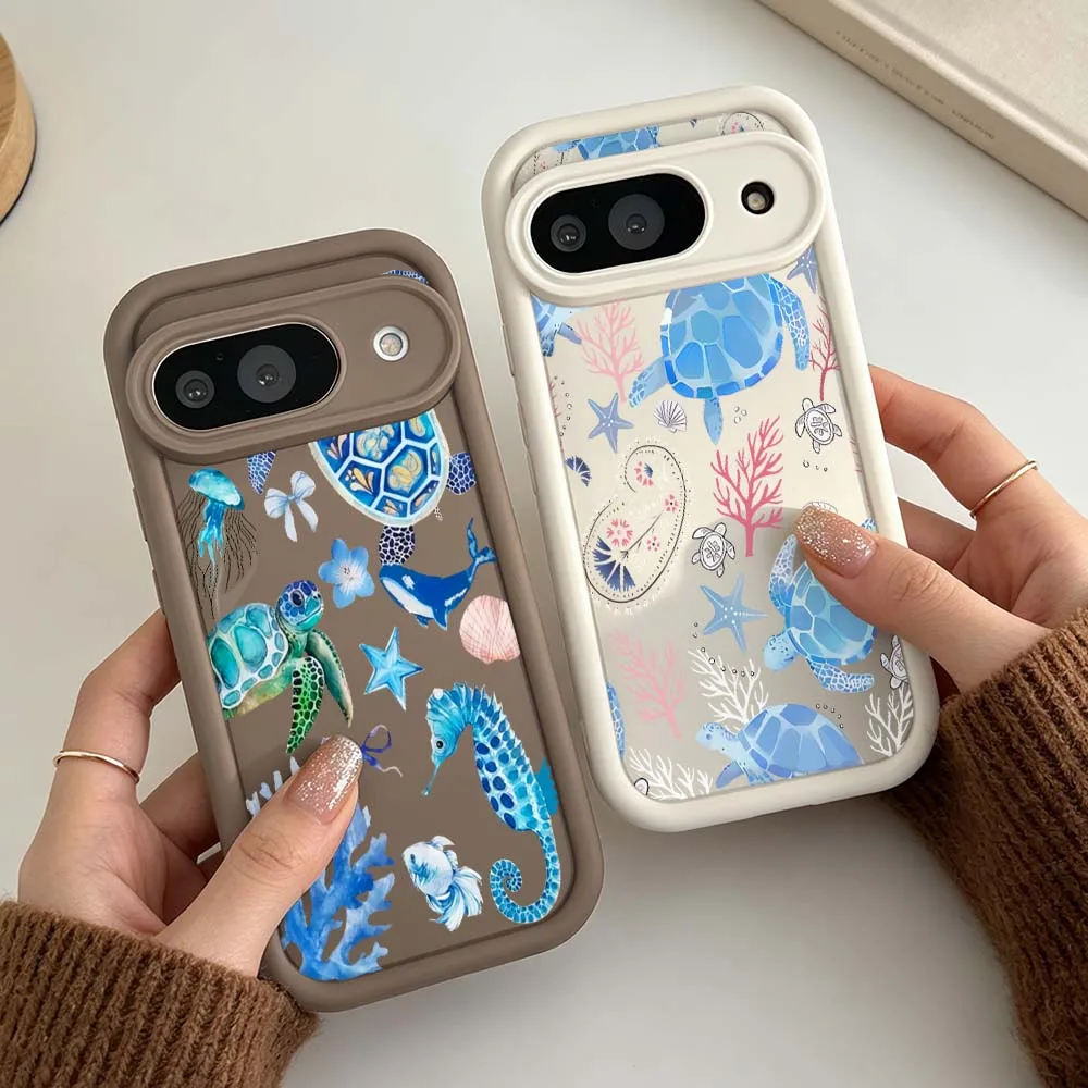 Blue Turtle Pattern For Google Pixel 10 9 8A 8 7 7A Pro XL 5G Eye Ladder Soft Silicon Shockproof Cover Phone Case
Blue Turtle Pattern For Google Pixel 10 9 8A 8 7 7A Pro XL 5G Eye Ladder Soft Silicon Shockproof Cover Phone Case