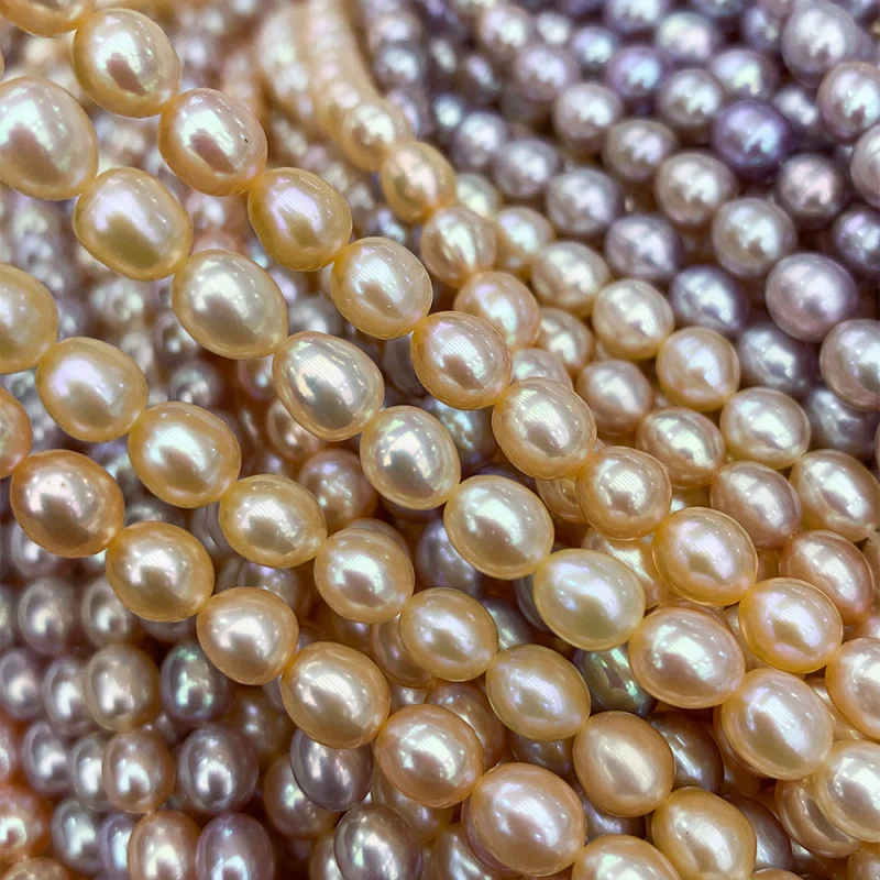 Natural freshwater loose bracelets and, purple rice-shaped pearl beads
Natural freshwater loose bracelets and, purple rice-shaped pearl beads