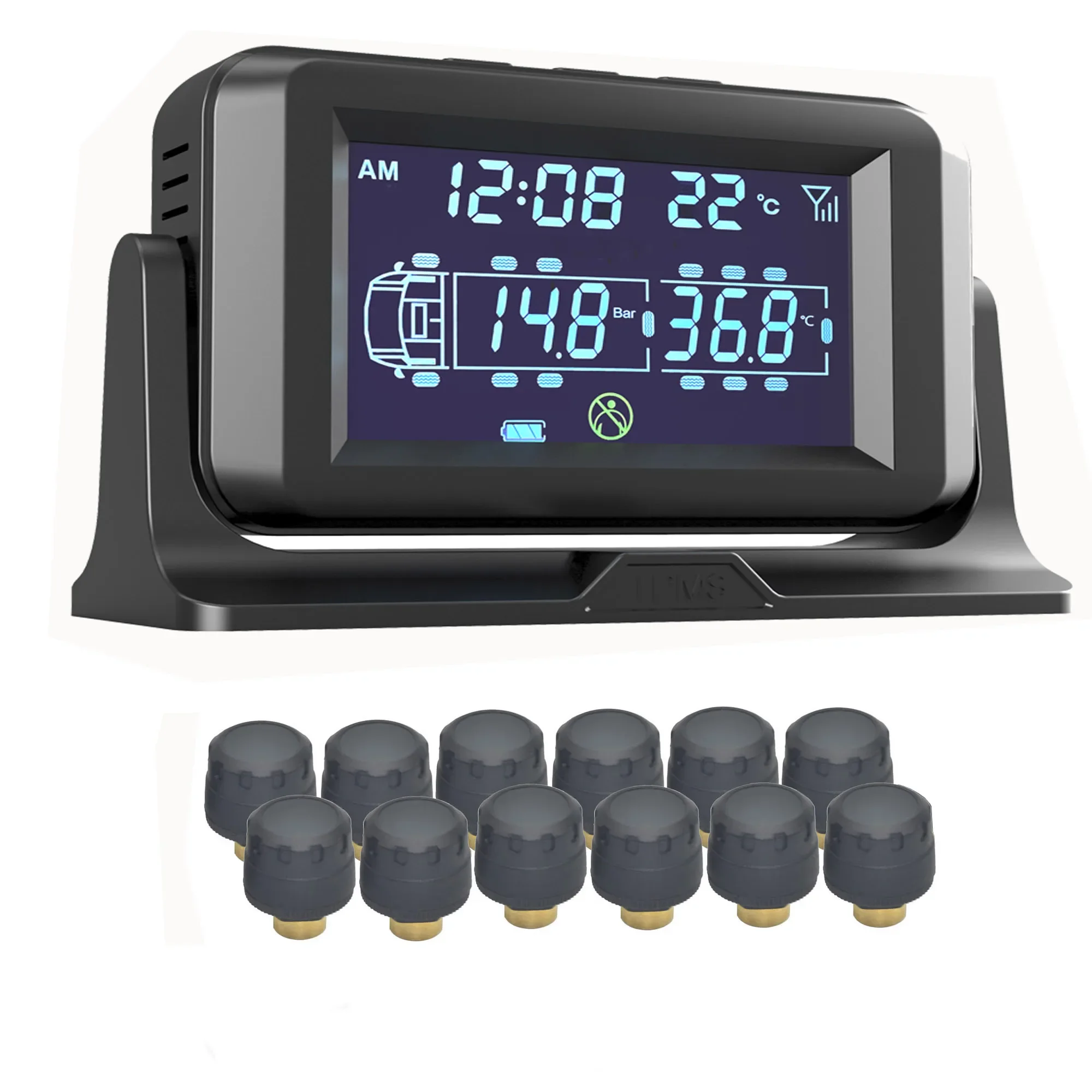 Wholesale 12-Sensor Digital Tire Gauges TPMS System for Heavy Trucks Buses Trailers Monitoring Tire Pressure Monitoring system
Wholesale 12-Sensor Digital Tire Gauges TPMS System for Heavy Trucks Buses Trailers Monitoring Tire Pressure Monitoring system