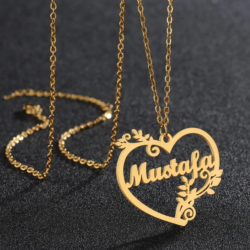 Personalized Name Custom Necklace Hollow Love Plant Letter Pendant O-chain Necklace Women's Stainless Steel Jewelry Dropshipping
Personalized Name Custom Necklace Hollow Love Plant Letter Pendant O-chain Necklace Women's Stainless Steel Jewelry Dropshipping
